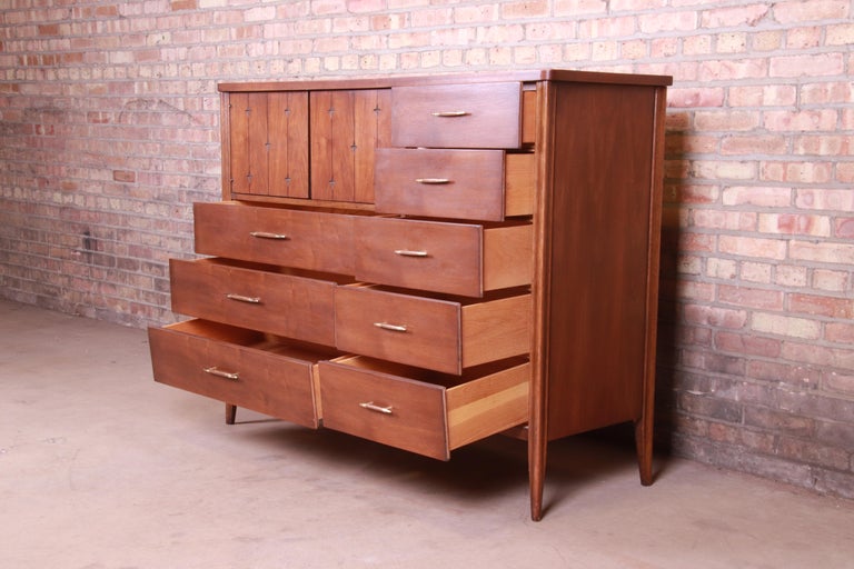 Broyhill Saga MidCentury Modern Walnut Magna Gentleman's Chest, 1962
