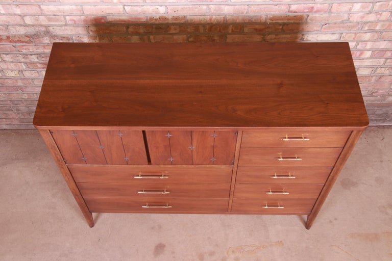 Broyhill Saga MidCentury Modern Walnut Magna Gentleman's Chest, 1962