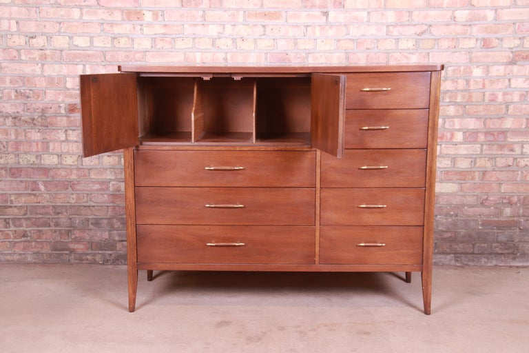 Broyhill Saga MidCentury Modern Walnut Magna Gentleman's Chest, 1962