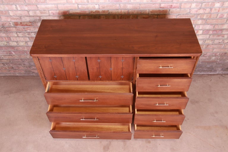 Broyhill Saga MidCentury Modern Walnut Magna Gentleman's Chest, 1962