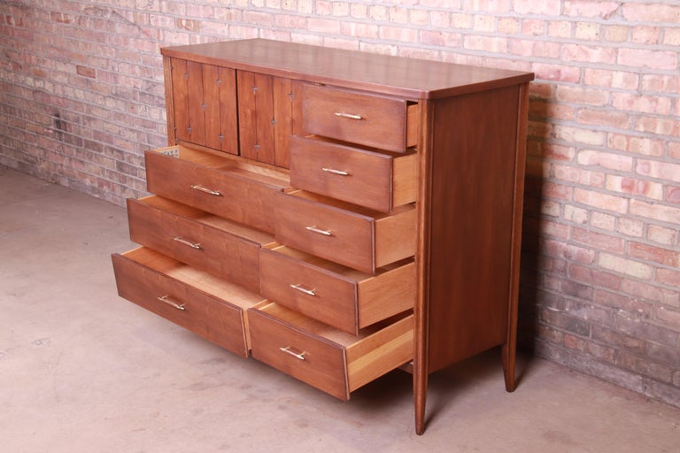 Broyhill Saga MidCentury Modern Walnut Magna Gentleman's Chest, 1962