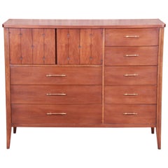 Vintage Broyhill Saga Mid-Century Modern Walnut Magna Gentleman's Chest, 1962