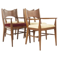 Broyhill Saga Mid Century Walnut Dining Chairs, Set of 4
