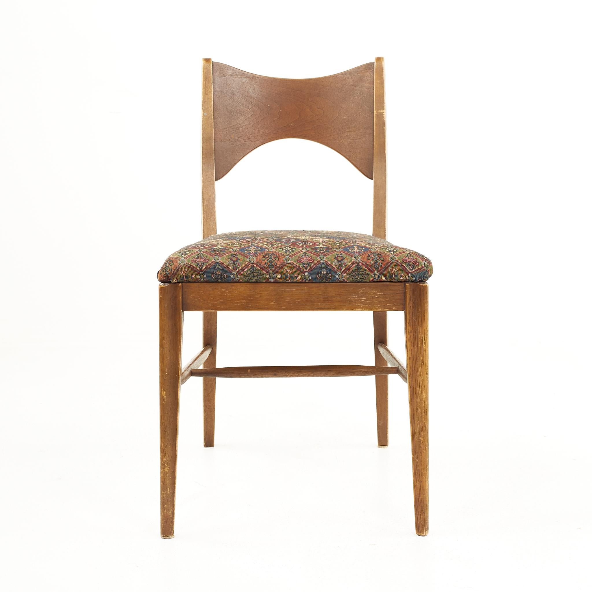 Broyhill Saga Mid-Century Walnut Dining Chairs, Set of 6 5