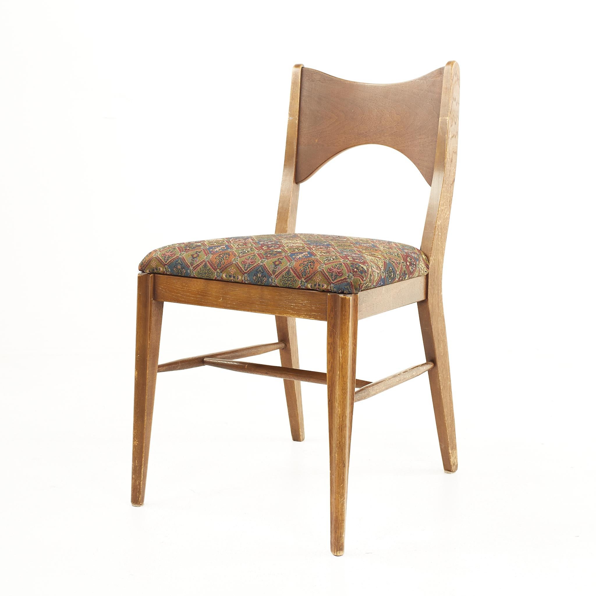 Broyhill Saga Mid-Century Walnut Dining Chairs, Set of 6 6