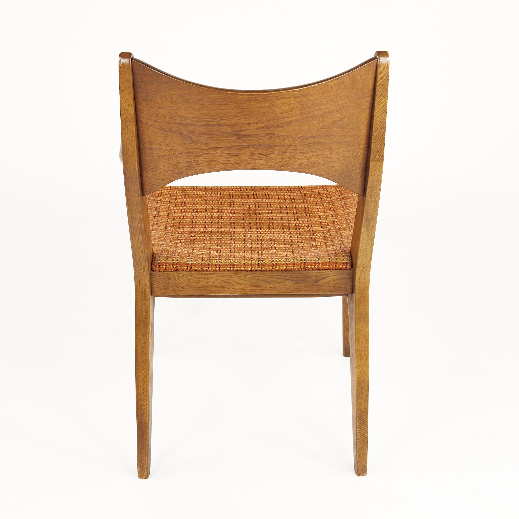 Broyhill Saga Mid Century Walnut Dining Chairs, Set of 6 4
