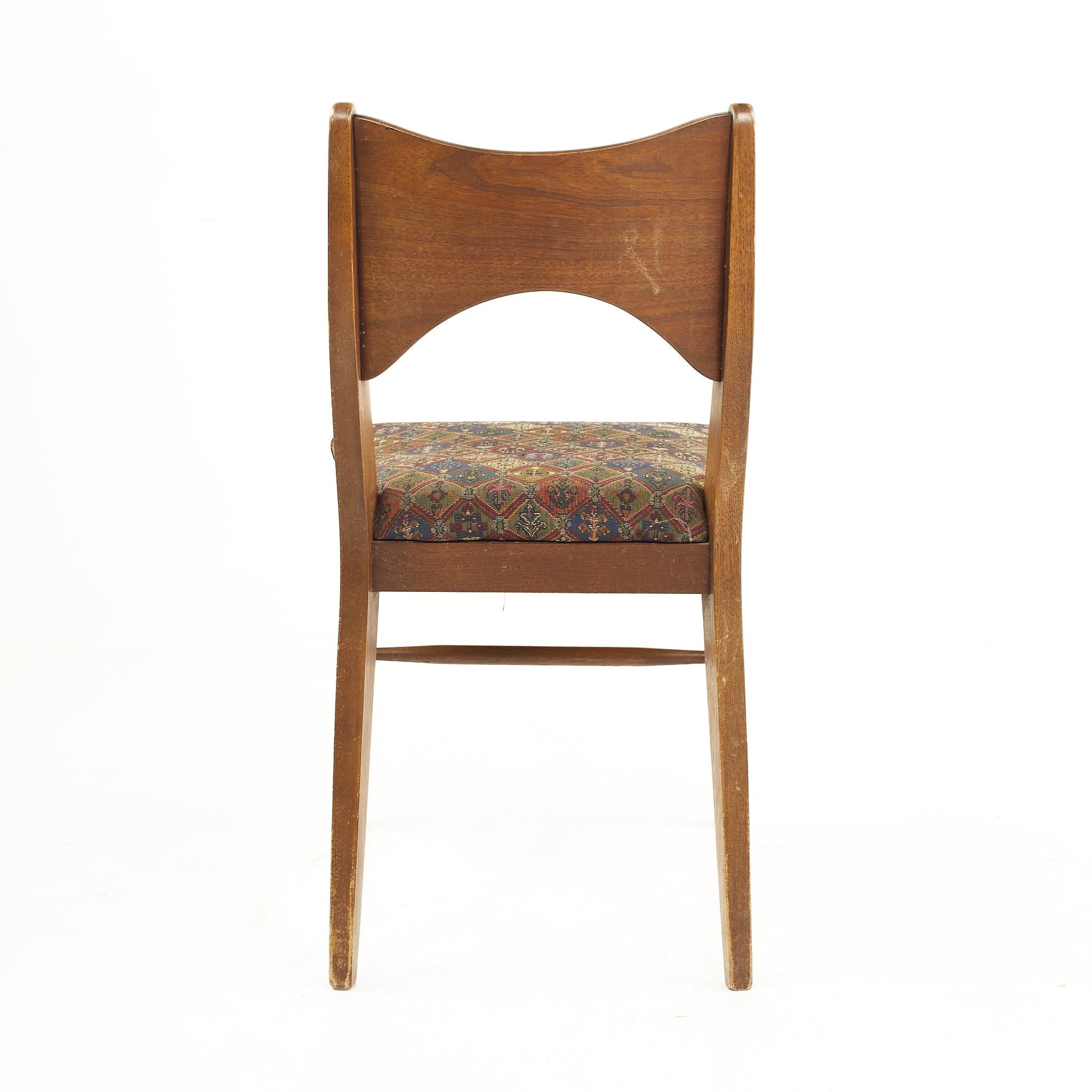 Broyhill Saga Mid-Century Walnut Dining Chairs, Set of 6 8