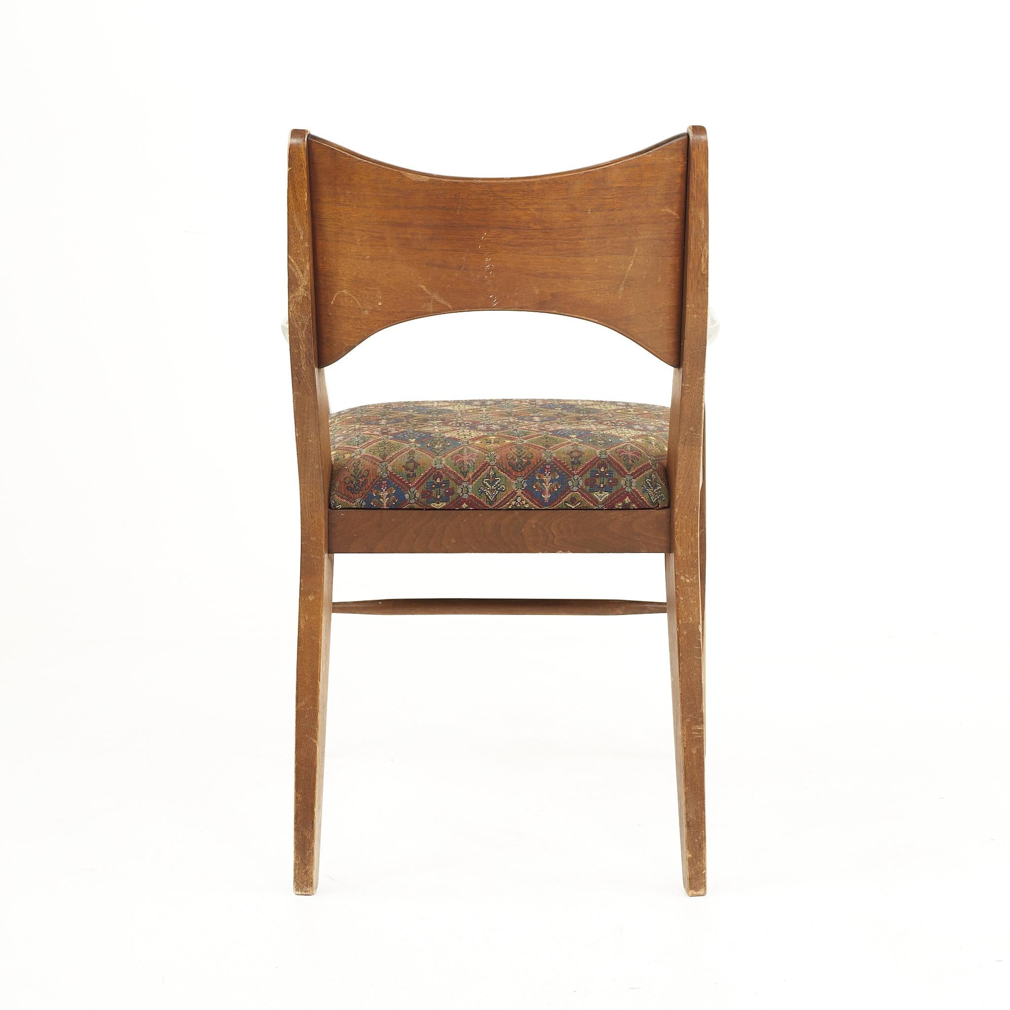Broyhill Saga Mid-Century Walnut Dining Chairs, Set of 6 1