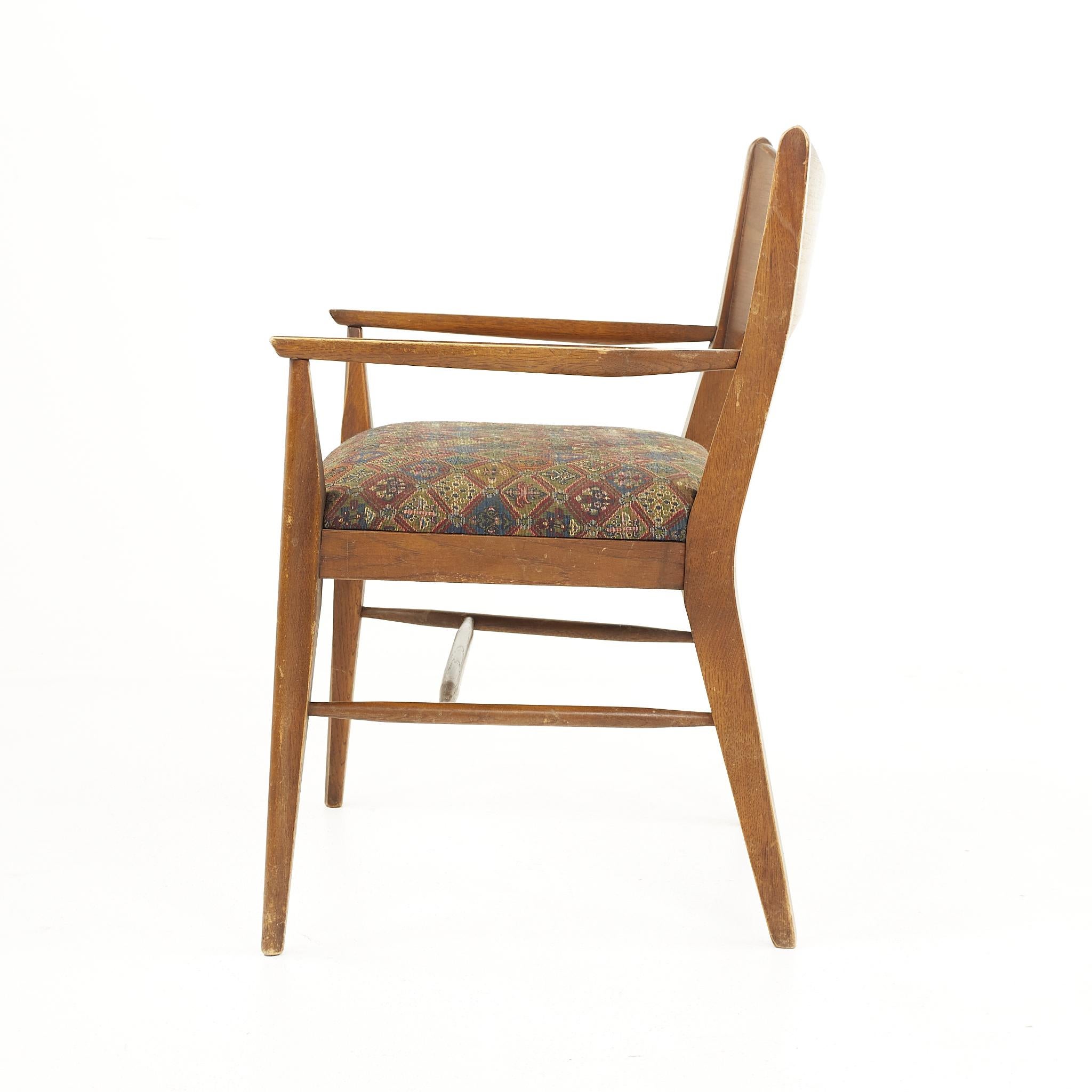 Broyhill Saga Mid-Century Walnut Dining Chairs, Set of 6 2