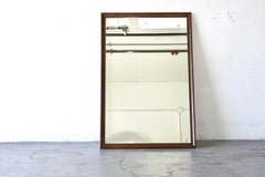 Broyhill Saga Mid-Century Walnut Mirror with Etched Star Details