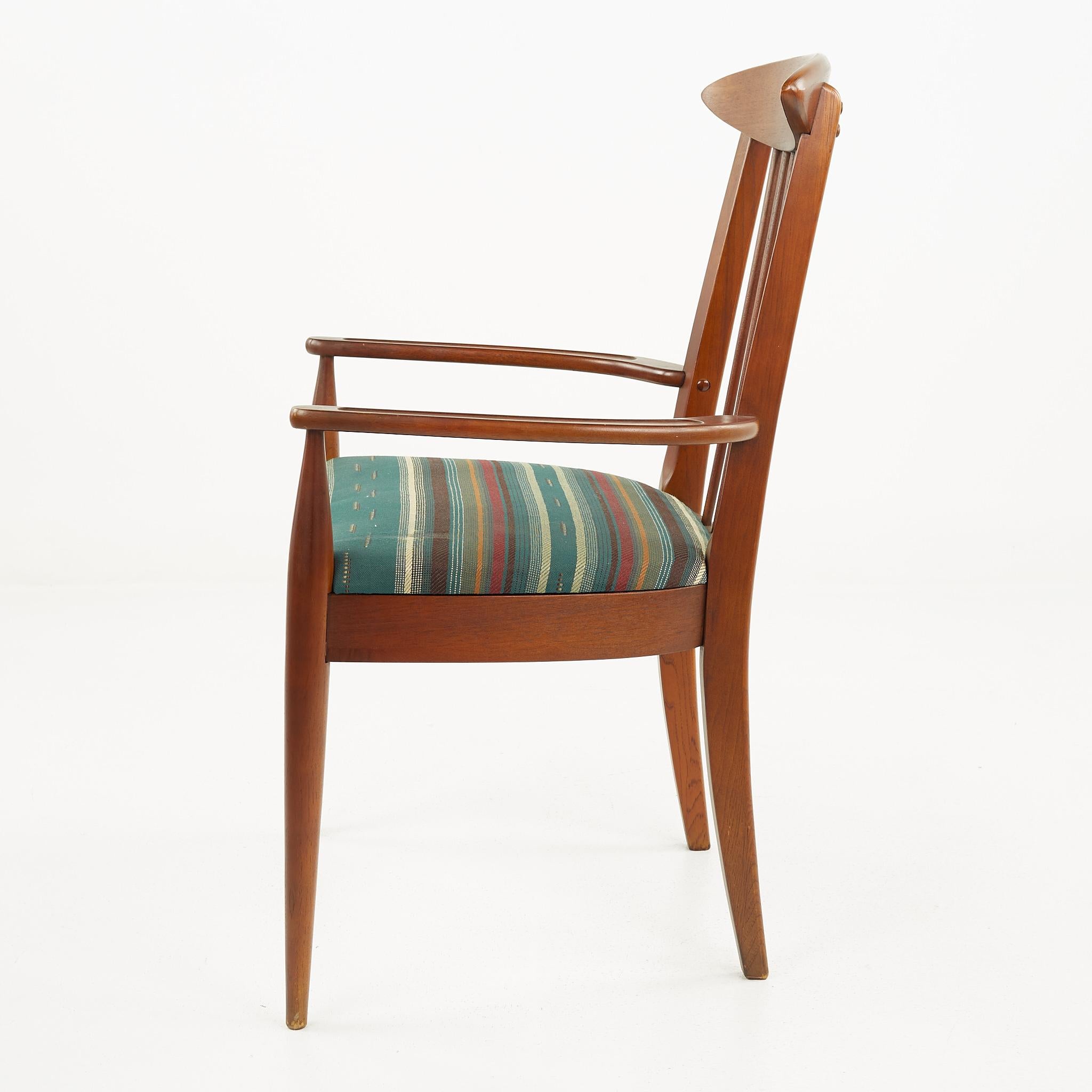 Broyhill Sculptra Brutalist Mid Century Cats Eye Dining Chairs, Set of 6 8