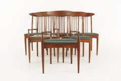 Broyhill Sculptra Brutalist Mid Century Cats Eye Dining Chairs, Set of 6