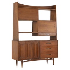 Used Broyhill Sculptra Mid Century Room Divider Buffet and Hutch