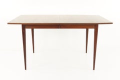 Broyhill Sculptra Mid Century Walnut Dining Table with 3 Leaves