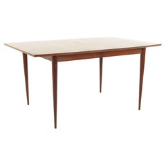 Used Broyhill Sculptra Mid Century Walnut Dining Table with 3 Leaves