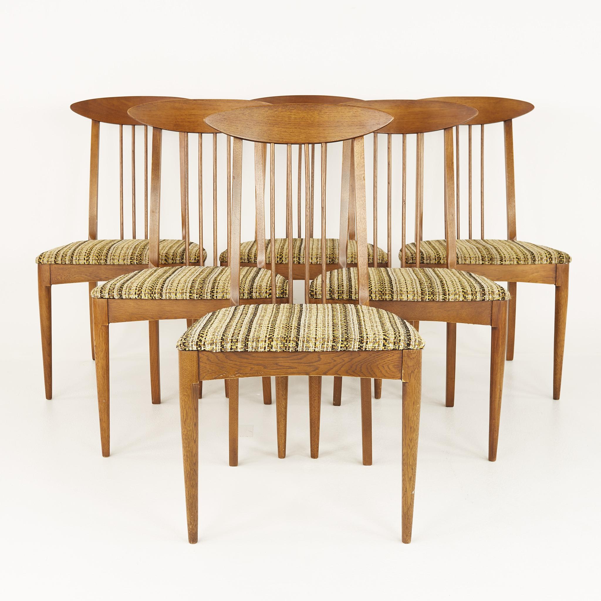 Broyhill sculptra walnut cat's eye dining chairs - set of 6 - no captains chairs

These chairs measure: 20.5 wide x 21.5 deep x 36 inches high, with a seat height of 17.5 inches

?All pieces of furniture can be had in what we call restored
