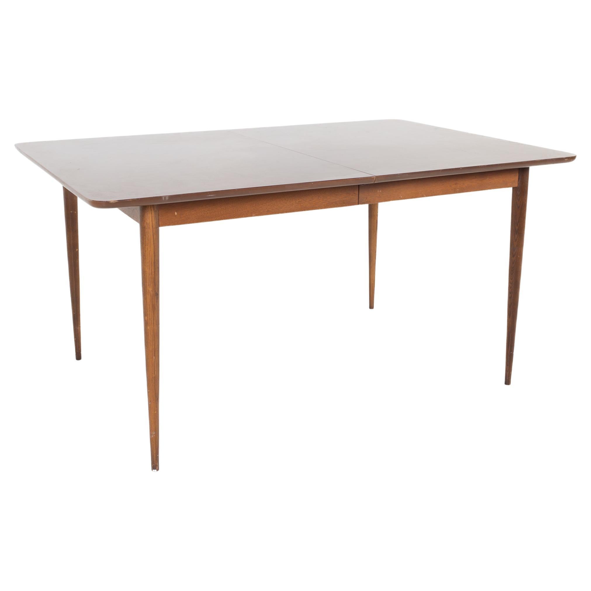 Broyhill Style Mid-Century Laminate Top Dining Table For Sale