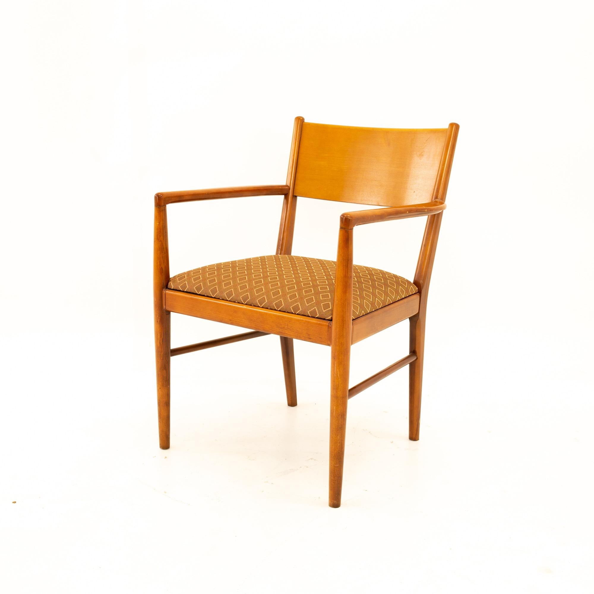 Broyhill Style Mid Century Walnut Dining Chairs, Set of 5 2