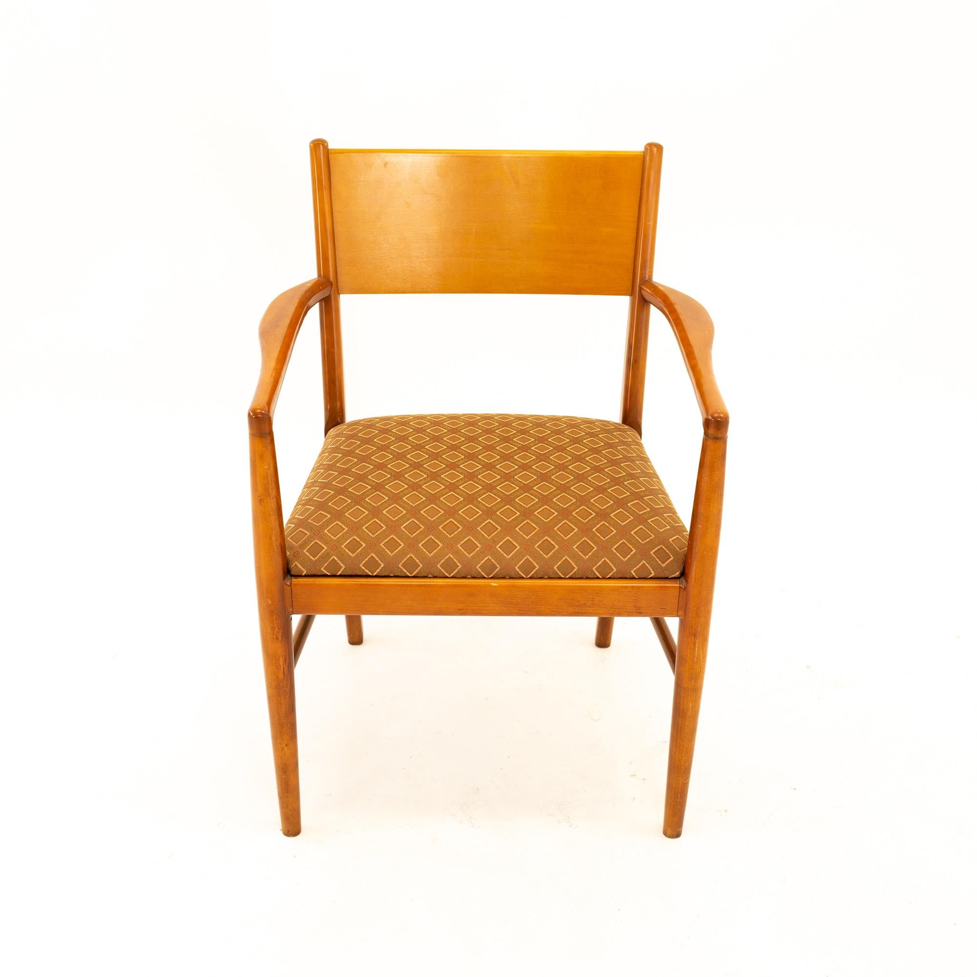 Broyhill Style Mid Century Walnut Dining Chairs, Set of 5 3
