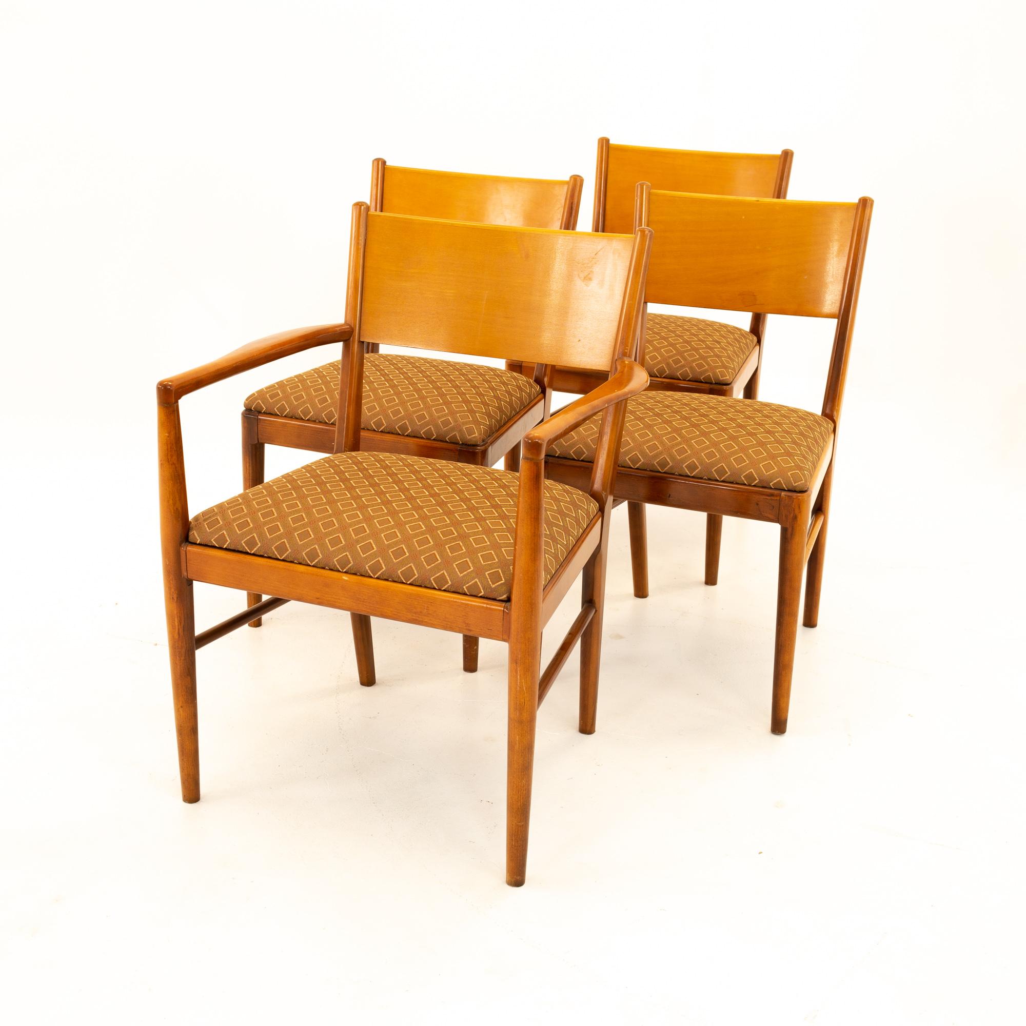 Broyhill Style Mid Century Walnut Dining Chairs, Set of 5 5