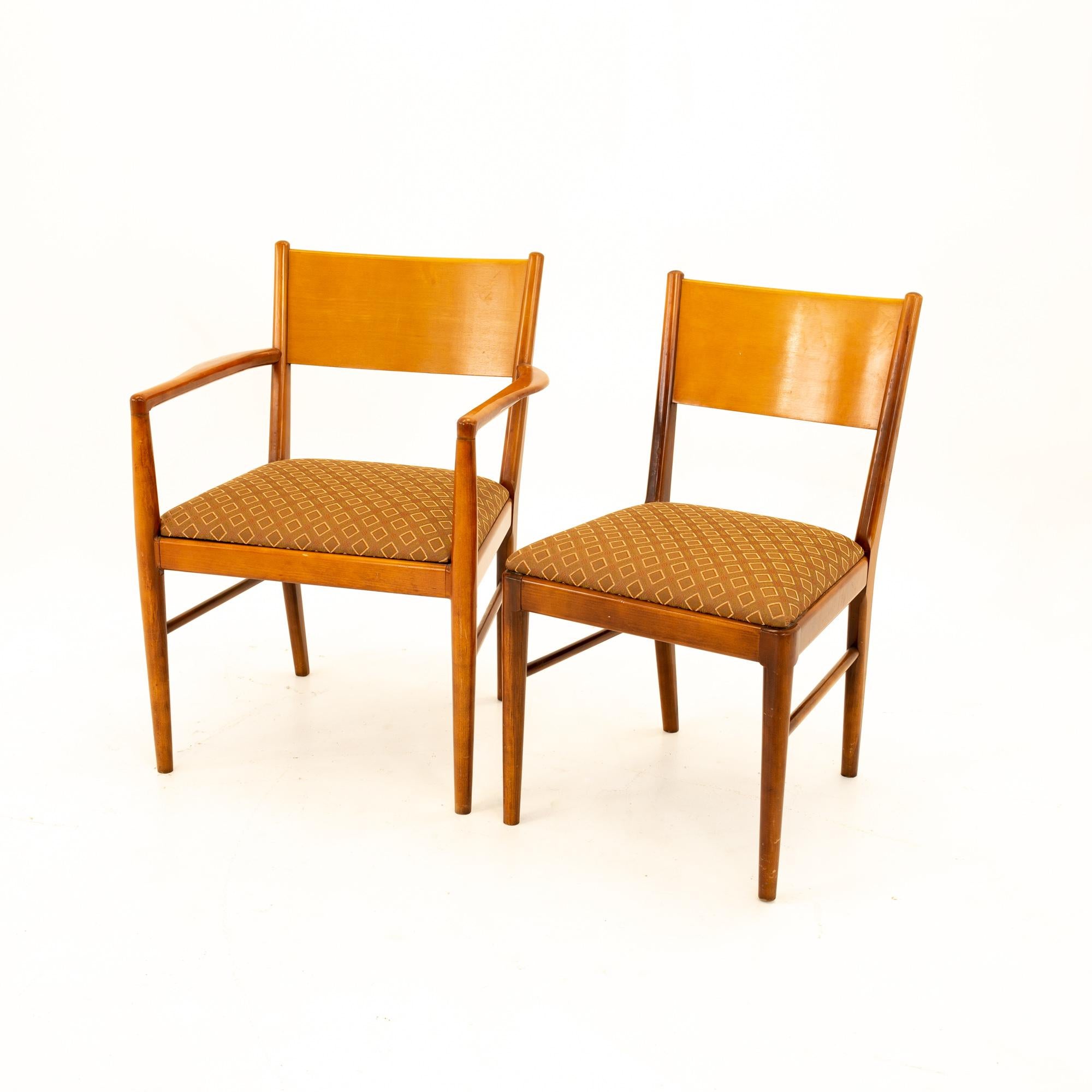 Broyhill Style Mid Century Walnut Dining Chairs, Set of 5 6