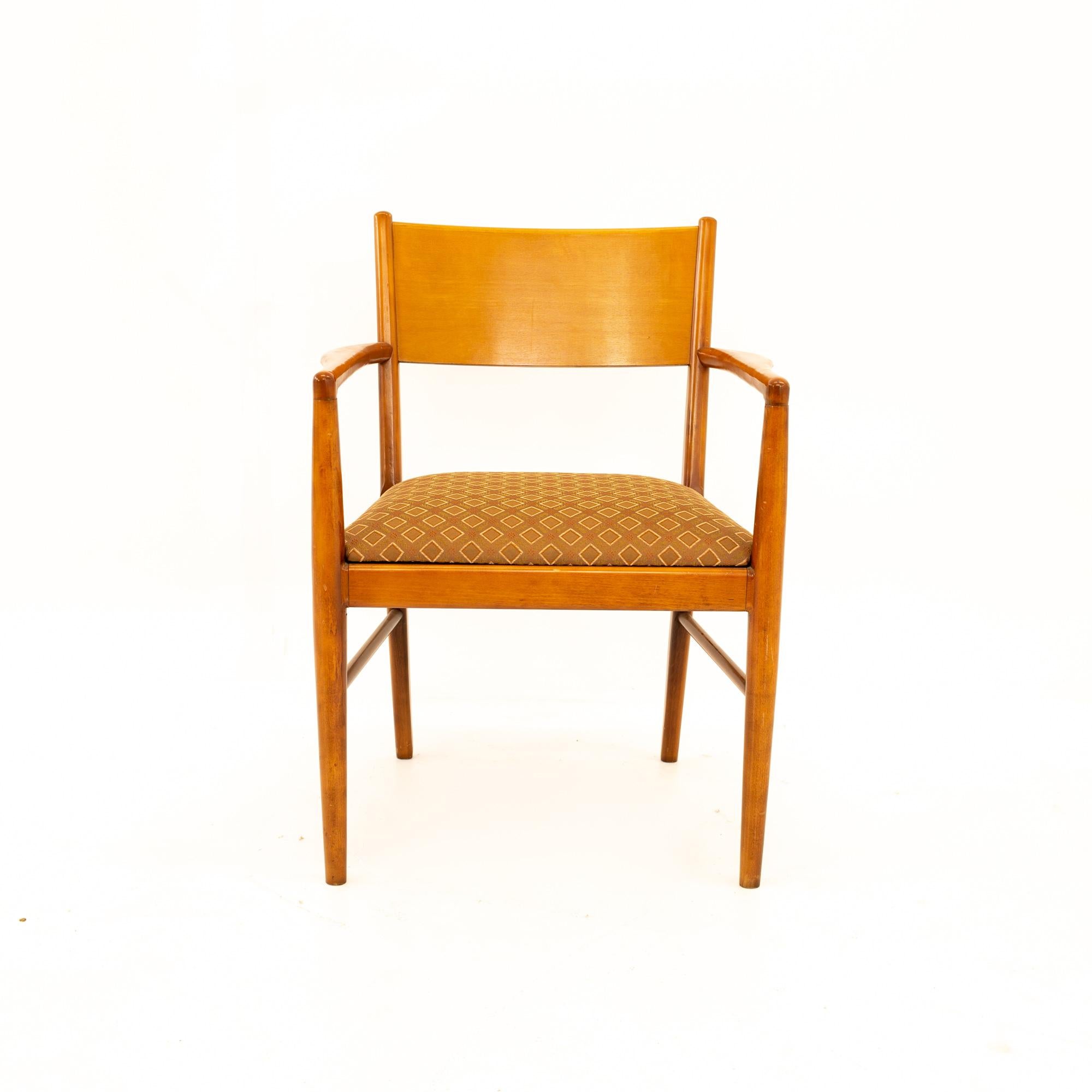 Broyhill Style Mid Century Walnut Dining Chairs, Set of 5 7