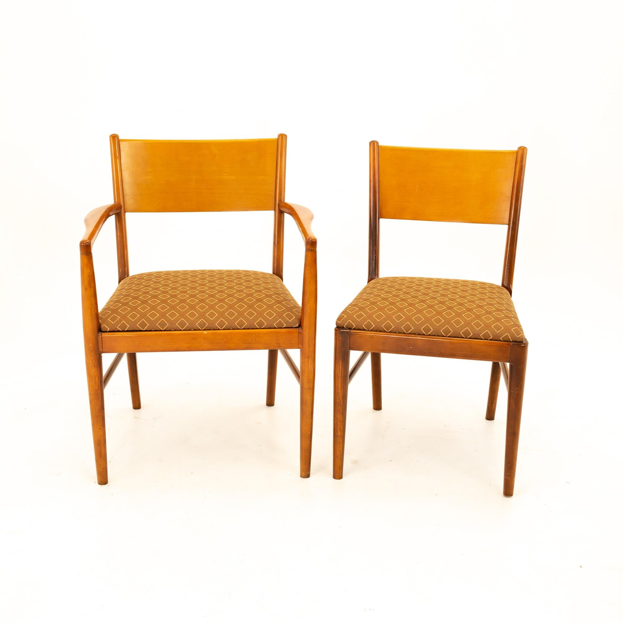 Mid-Century Modern Broyhill Style Mid Century Walnut Dining Chairs, Set of 5