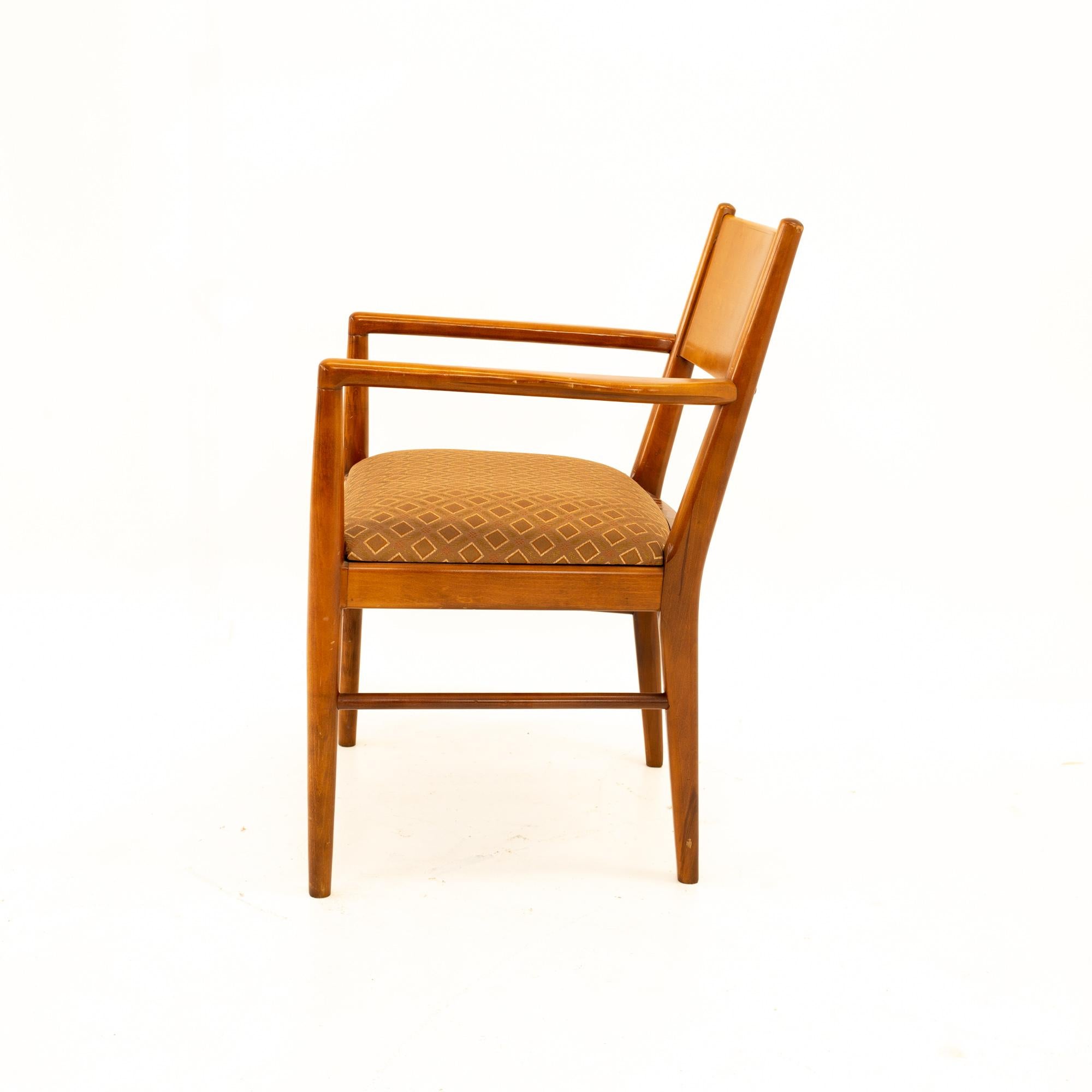 Broyhill Style Mid Century Walnut Dining Chairs, Set of 5 1