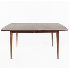 Broyhill Style Mid Century Walnut Laminate Dining Table
