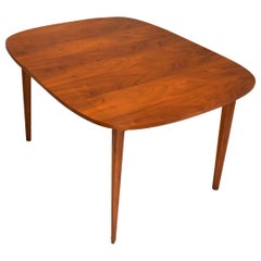 Retro Broyhill Walnut Dining Table with One Leaf