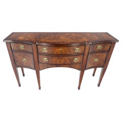 Broyhyll Bow Front Crotch Mahogany Banded Top Sideboard Buffet Console MINT!