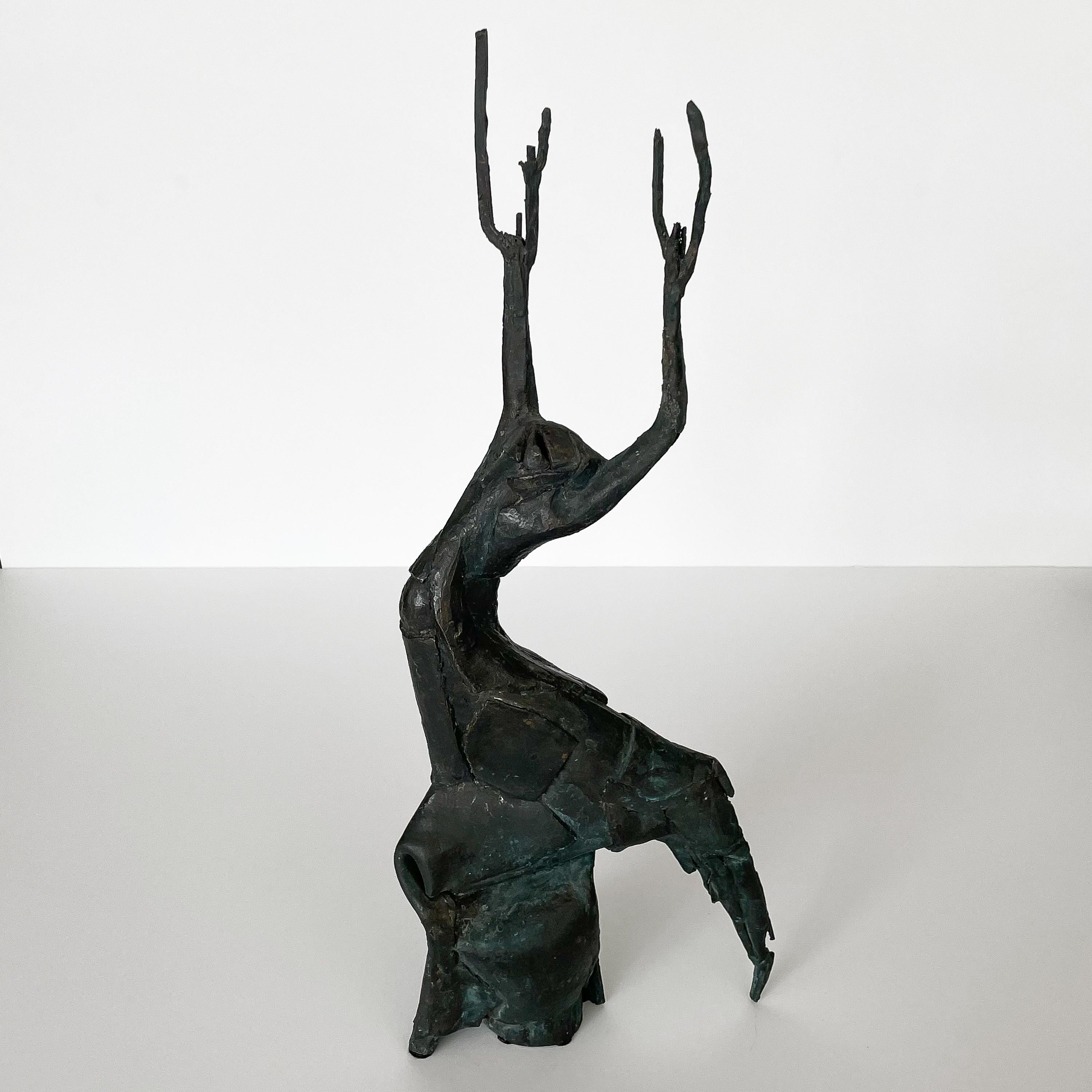 Bruatlist Solid Bronze Figurative Sculpture, Signed 5