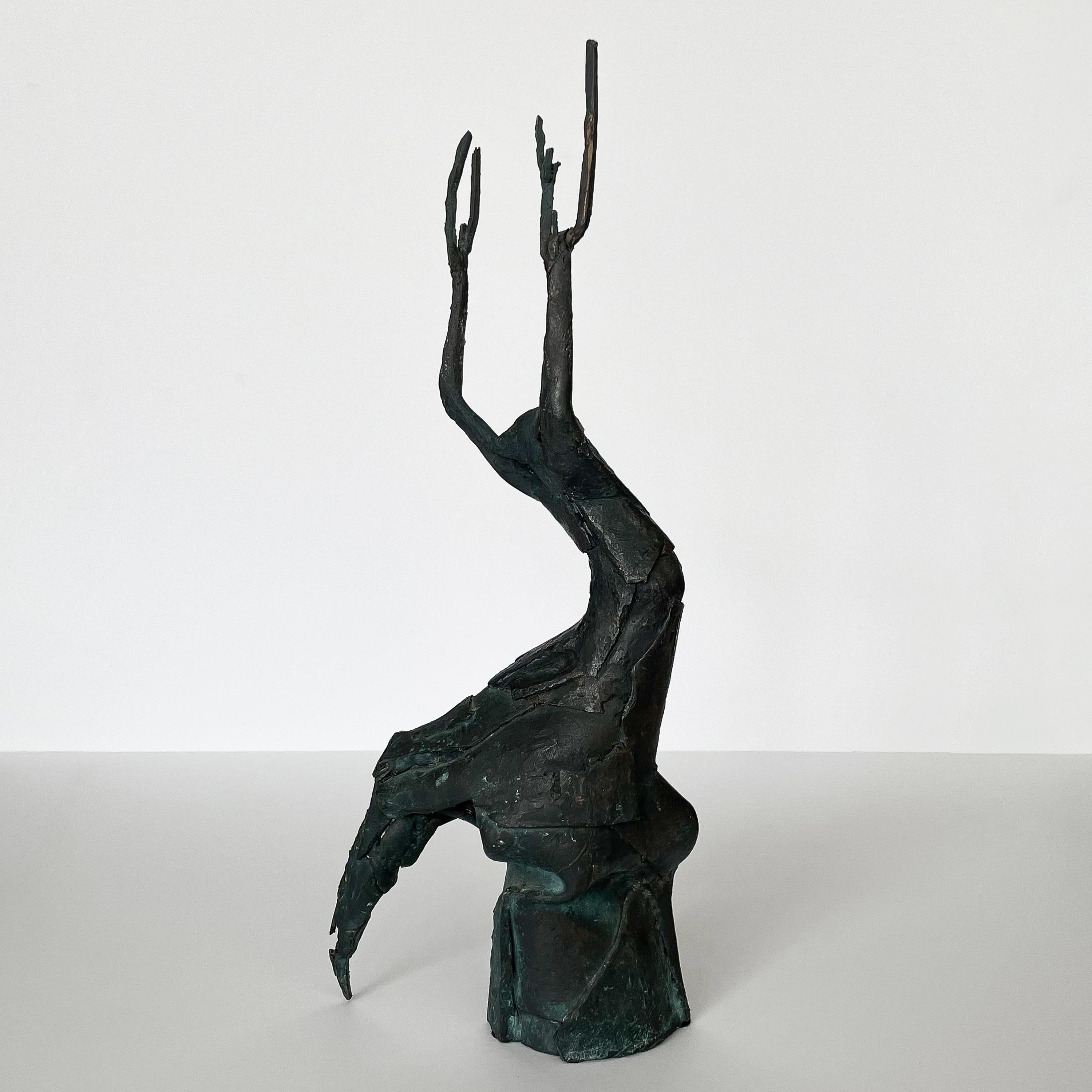 Bruatlist Solid Bronze Figurative Sculpture, Signed In Good Condition In Chicago, IL