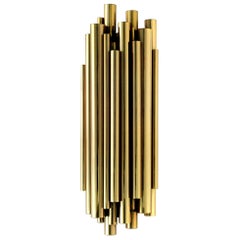 Brubeck Art-déco-Wandleuchte aus Messing von DelightFULL