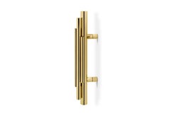 Brubeck Cabinet Handles - Handcrafted Gold Plated - PullCast