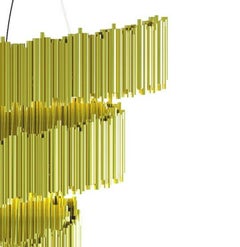Brubeck Handmade Spiral Chandelier in Brass