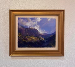 "Bajo la mañana de Ingram Falls" - Pintura al pastel original de paisaje