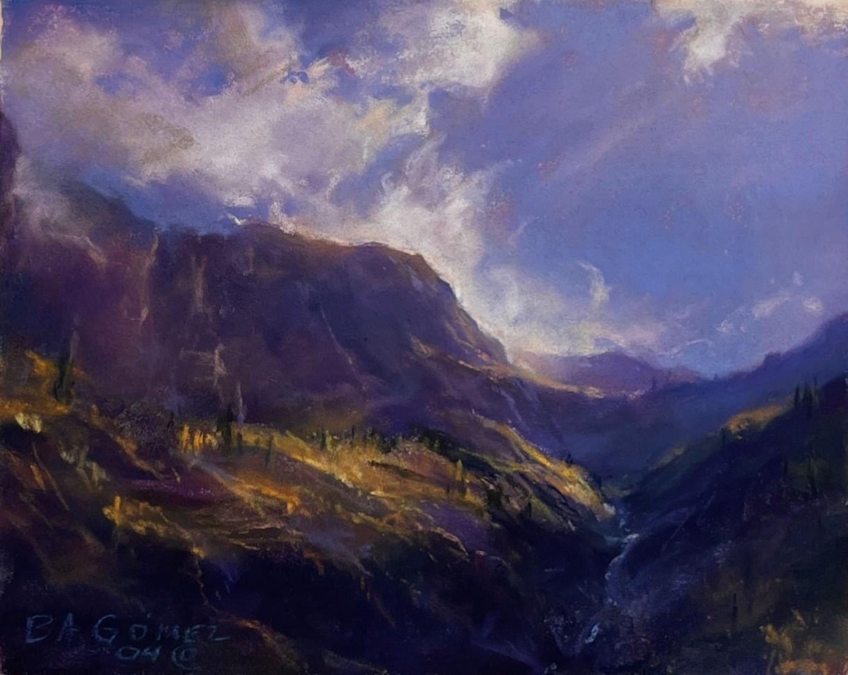 "Beneath Ingram Falls Morning" - Original Landscape Pastel Painting