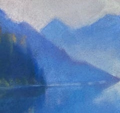"Lake Crescent" (2022) by Bruce A. Gomez, Original Pastel Landscape