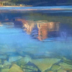 Trout Lake, Emerald Waters, Original Pastel Painting