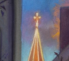 "November" (2022) by Bruce A. Gomez, Original Pastel Cityscape