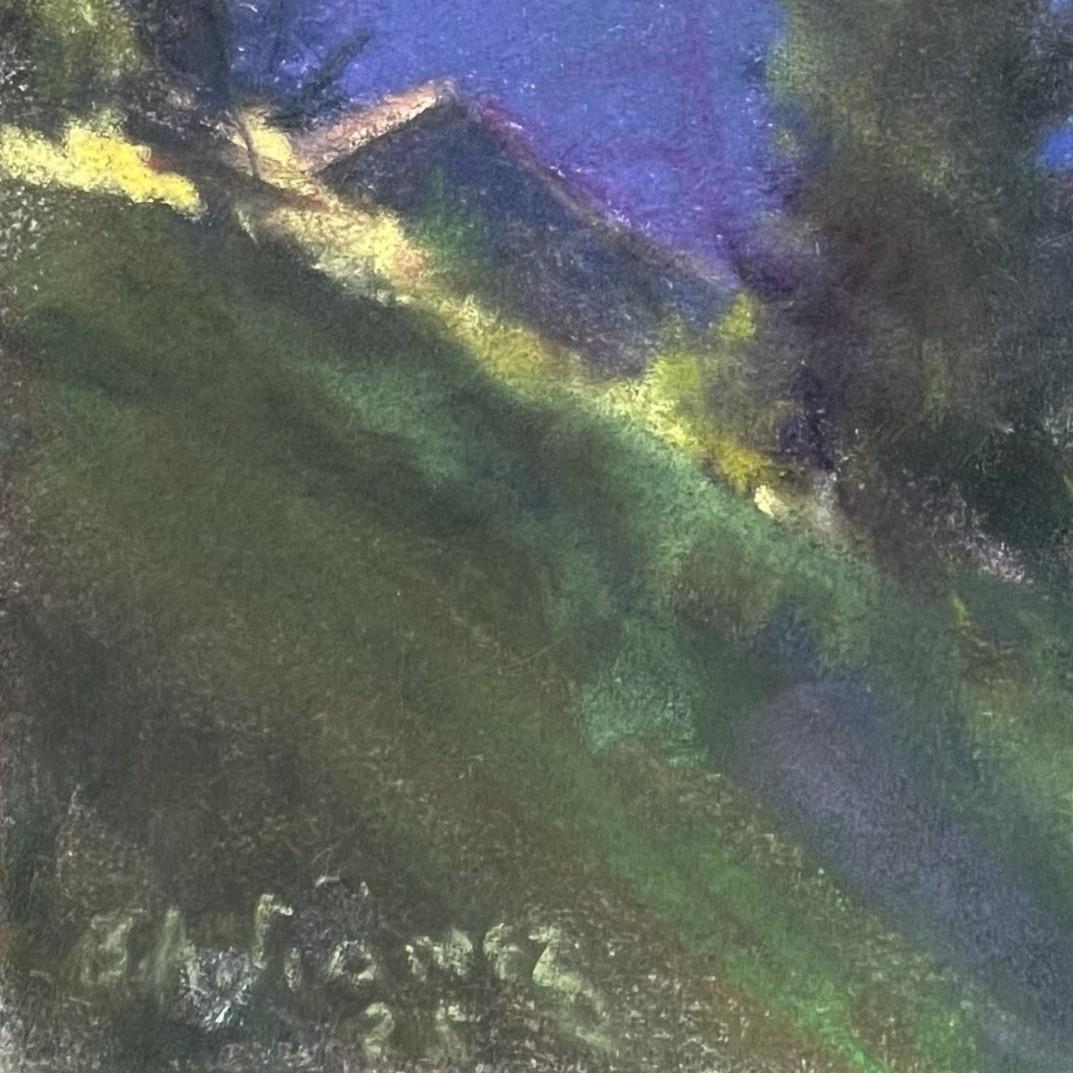 Vista hacia Telluride (2025), Pintura al pastel realista de un paisaje de las Montañas Rocosas en venta 1