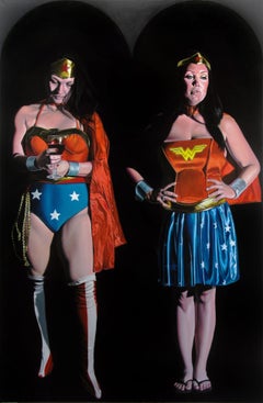 Contemporary Surrealist Hyperrealist Large Figures Super Hero Wonder Woman Women