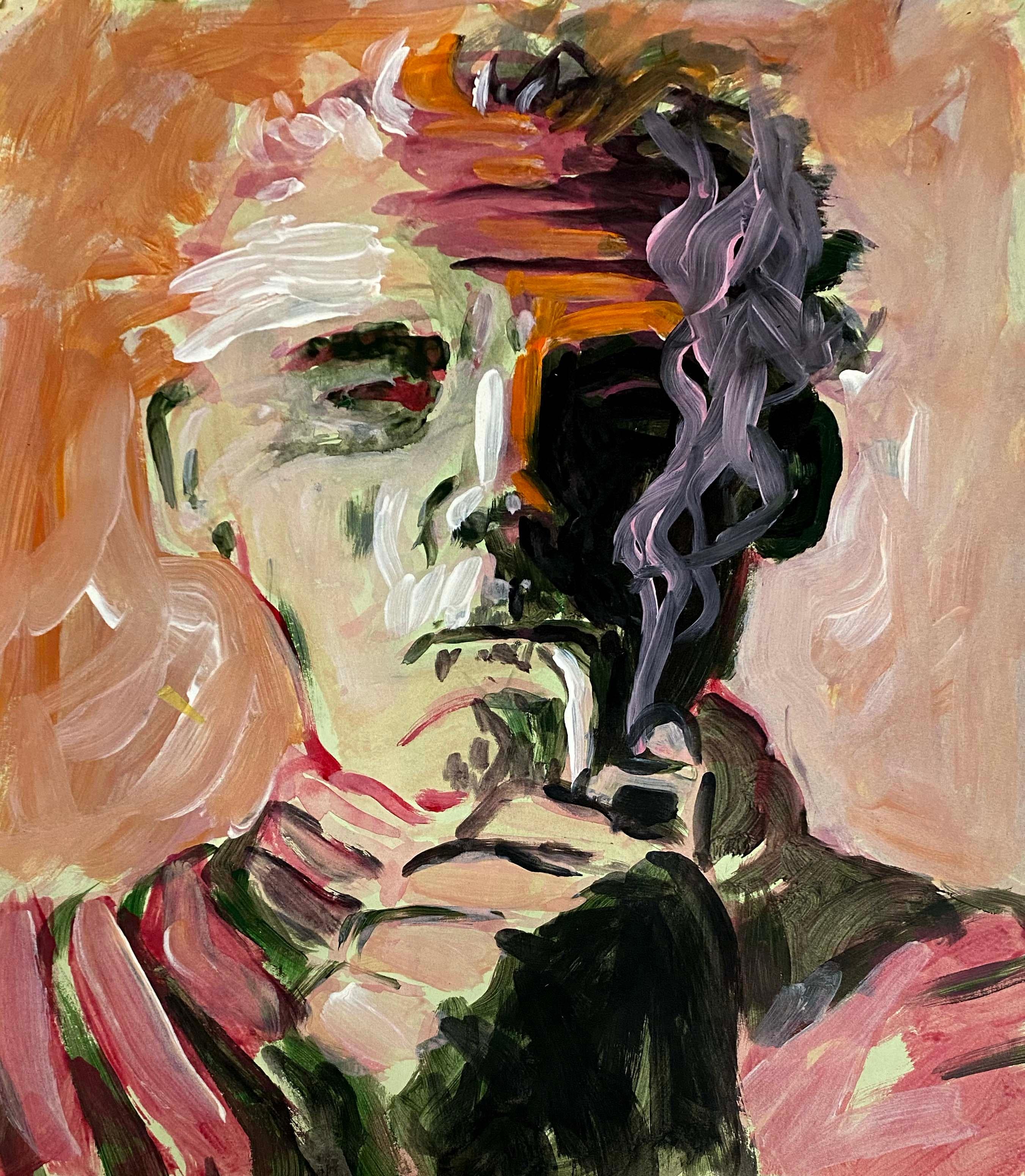 Portrait Painting de Bruce Adams - Pintura acrílica / Retrato / Figurativo/ Museo/ Abstracto/ Contemporáneo
