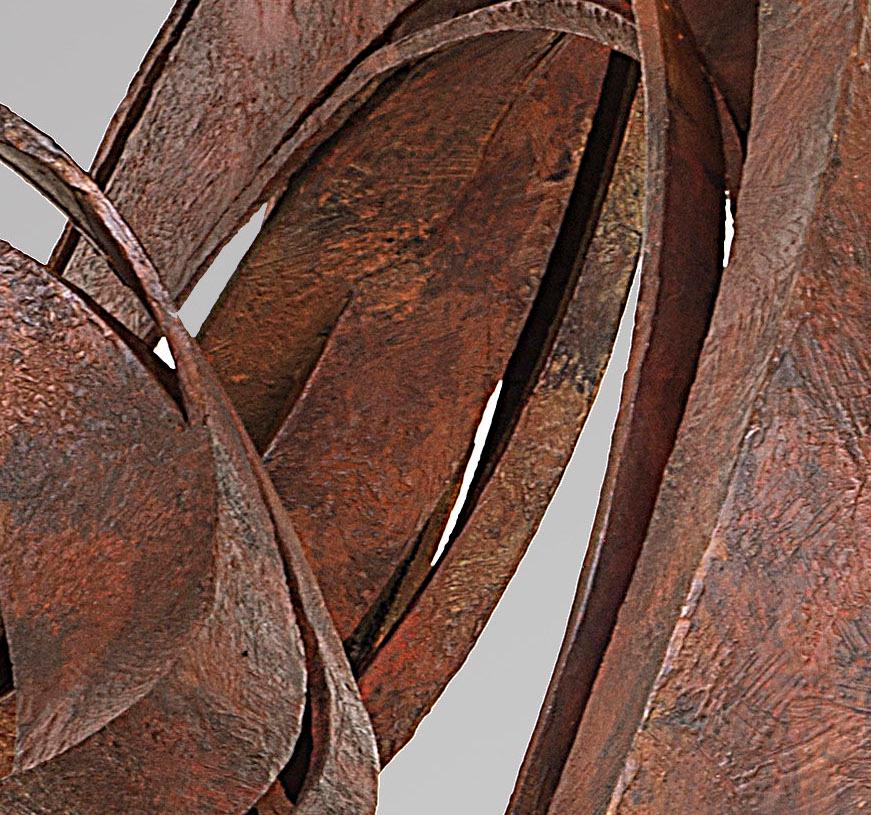 Throughout his career, sculptor Bruce Beasley has experimented with various sculptural media, ranging from cast aluminum to Lucite to bronze to wood. As one of his more recent works, this bronze is inspired by experiments in virtual reality. 

The