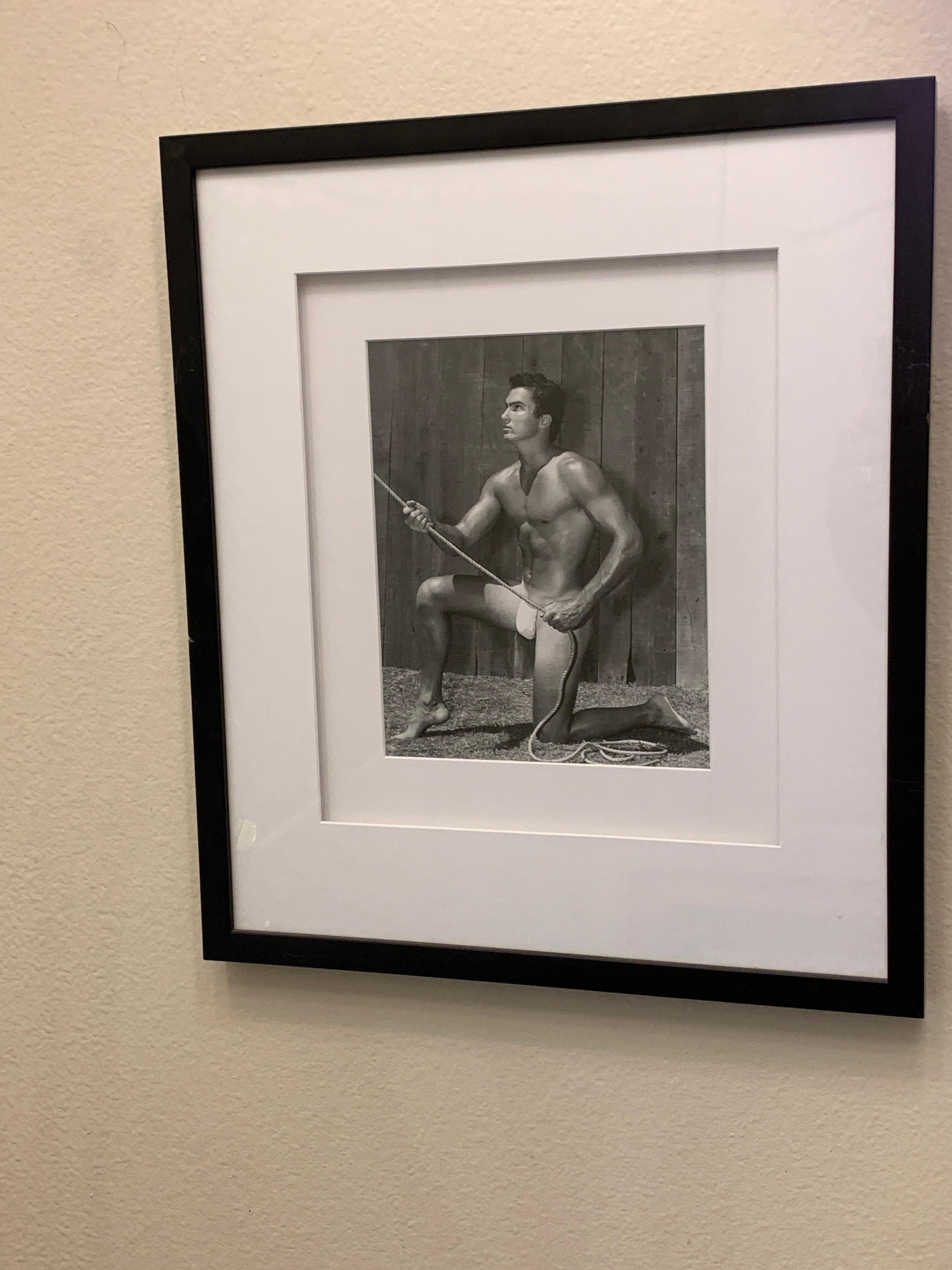 Mid-Century Modern Bruce of L.A. Original 1950s Male Physique Photograph Model Handsome Bill Gregory en vente