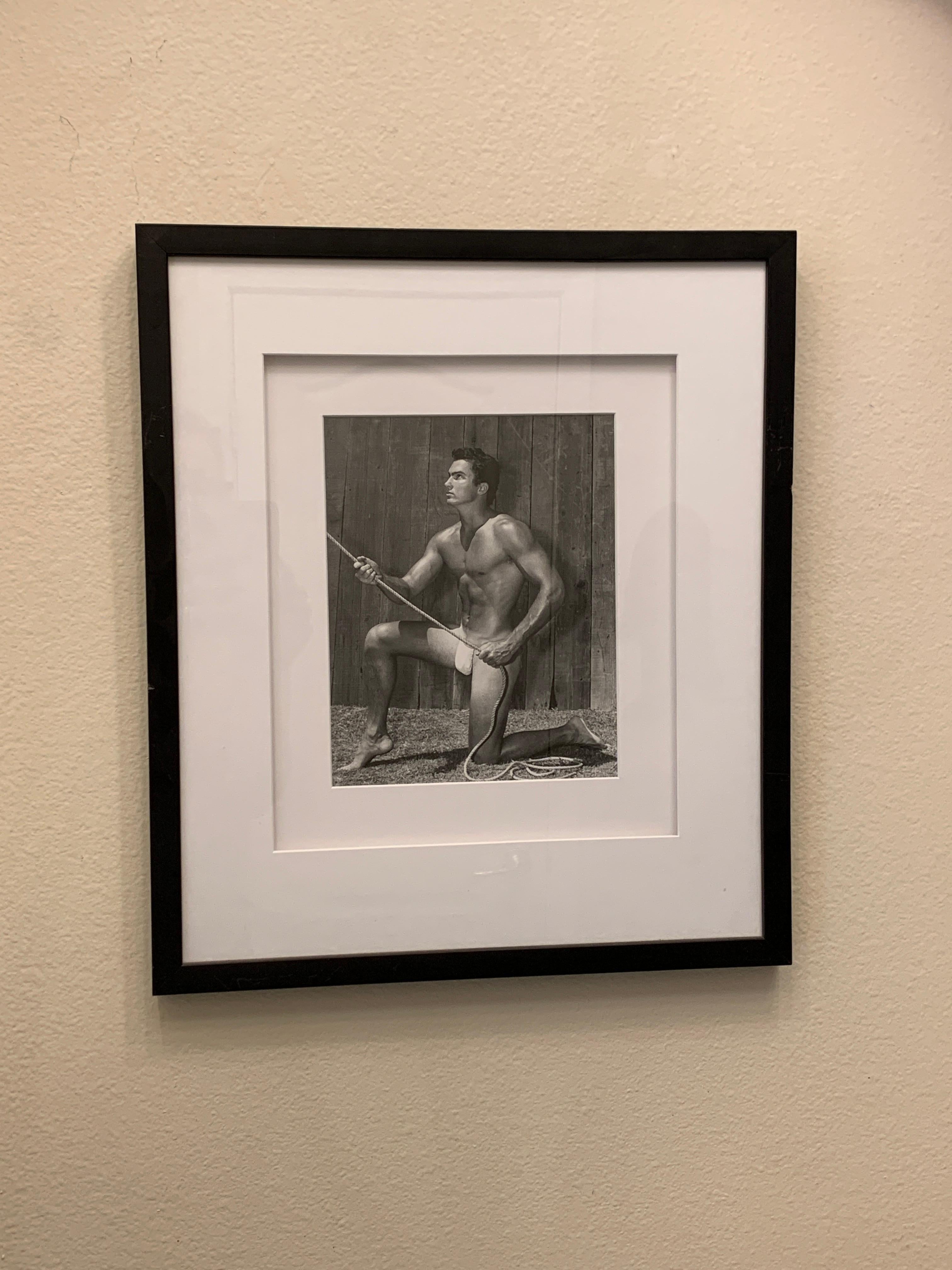 Hand-Crafted Bruce of L.A.Original 1950s Male Physique Photograph Model Handsome Bill Gregory For Sale