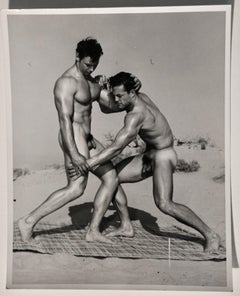 BRUCE BELLAS 1960s VINTAGE MALE NUDE PHOTOGRAPH OF HUGH PENDLETON & KIM FOX