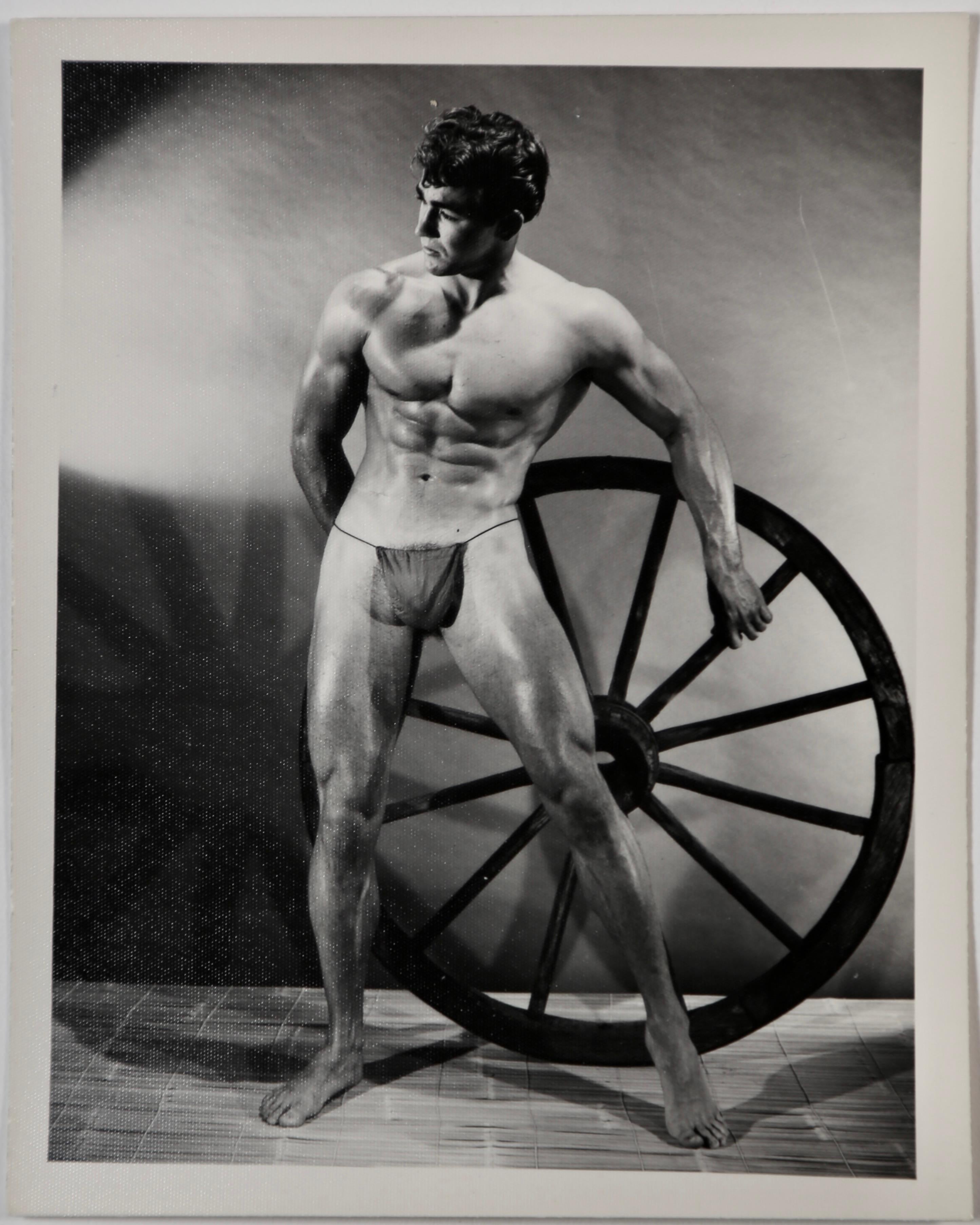 Bruce Bellas / Bruce of Los Angeles Nude Photograph - BRUCE BELLAS Vintage 1950s Photo of Male Physique Model James Pappa