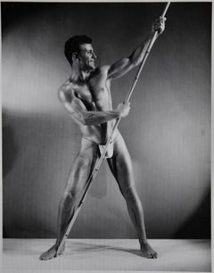 Bruce Bellas Foto vintage anni '50 del modello fisico maschile JOHN HACKETT